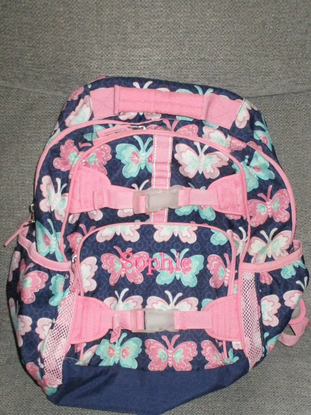Pottery Barn Large Mackenzie butterflies backpack Monogram SOPHIE